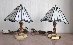 2 Elegante Vintage Tiffany Tischlampen von HONSEL Höhe 30 cm - Bild 1 von 7