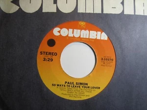 PAUL SIMON * 45 * 50 Ways To Leave Your Lover * 1975 * NICE VG++/ NM Light wear - Picture 1 of 1