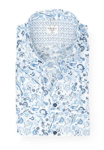 Marvelis Herren Kurzarmhemd Kurzarm Non-Iron Modern Fit,Florales Muster,New Kent - Picture 1 of 3