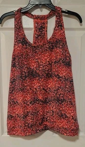 Athleta Tank Coral Sizzle Top mit BH-Druck XO Racerback Fitnessstudio Training Damen Large - Bild 1 von 6