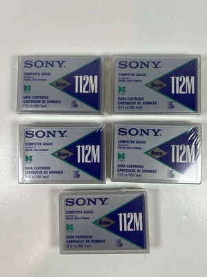 5 Sony D8 D-Eight Data 8 mm cinta/cartucho 5 GB 112, QG112M sellado de fábrica Foto 1 de 4