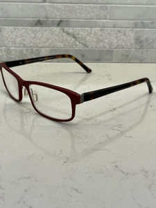 Kilsgaard Damenbrille rote Vorderseite braune Seiten - tolle Form $ 349,99 UVP - Bild 1 von 5
