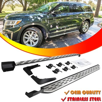 estriberas de 4,1" peldaños laterales para Ford Explorer 2020-2026 barras Nerf accesorios Foto 1 de 4