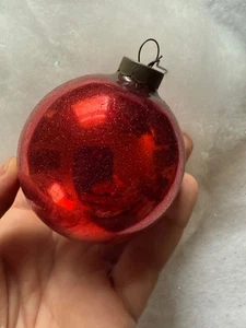 Vtg Corning Franke? Shiny Brite Red Mercury Glass Christmas Ornament 3" - Picture 1 of 4