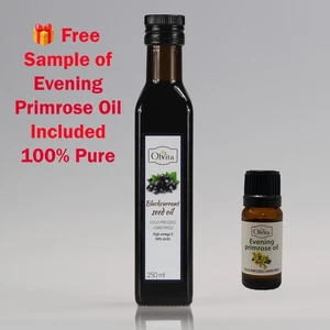 Johannisbeersamenöl - kaltgepresst 250 ml - GRATIS Probe Nachtkerzenöl - Bild 1 von 2