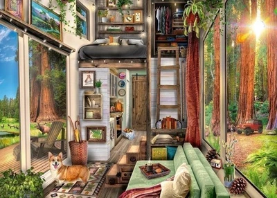 Ravensburger Redwood Forest Tiny House 1000 Piece Jigsaw Puzzle | Engaging... - Image 1 of 4