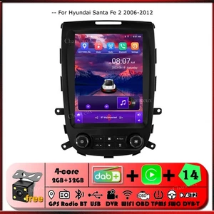 9.7"Android 14 Autoradio Carplay GPS Navigation DAB For Hyundai Santa Fe 2006-12 - Bild 1 von 12