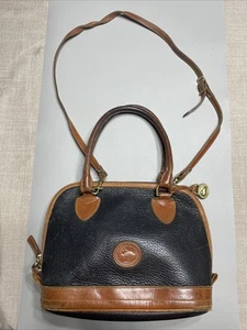 Dooney & Bourke Vintage Black Pebbled Small Leather Satchel Bag Authentic 10.5x8 - Picture 1 of 13