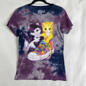 Lisa Frank XOXO T-Shirt Women's Small Tie Dye Cats Kittens in Shoe Graphic Tee - Picture 1 of 9