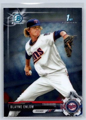 2017  Bowman Chrome Draft Blayne Enlow 1st Bowman Rookie Twins RC - Image 1 of 2