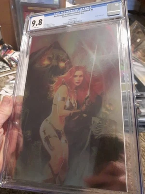 Cubierta variante lámina Red Sonja Empire Of Damned 1 Cgc 9,8 F Virgin Middleton 29,99 Foto 1 de 4