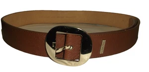 Calvin Klein Women's Brown Saffiano Leather Belt XL - Picture 1 of 4
