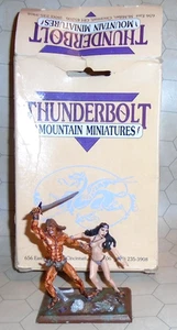 Miniaturas Barbarian & Lady Thunderbolt Mountain - Metal fuera de servicio (inspirado en Conan) - Imagen 1 de 5