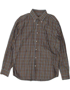 ROCCOBAROCCO Mens Shirt Size 16 1/2 42 Large Grey Check BK75 - Picture 1 of 3