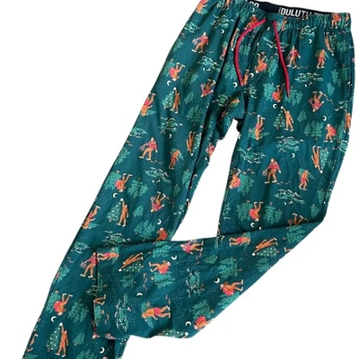 Pantalones de pijama de Navidad Duluth Trading Co para hombre verde mediano Bigfoot Foto 1 de 4