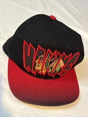 Sombrero negro Chicago Blackhawks de Zephyr - Gorra ajustable NHL jóvenes niños Foto 1 de 4
