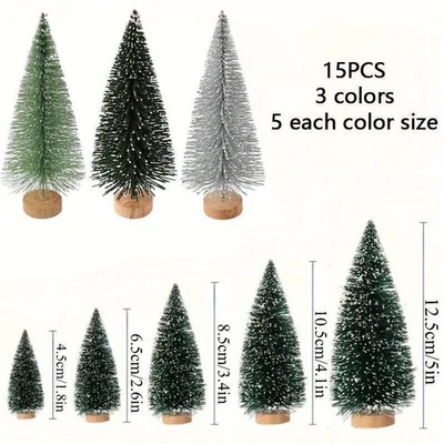 Künstliche Mini Tannenbaum Weihnachtsbaum Schnee Christbaum Tisch-Weihnachtsdeko - Bild 1 von 4