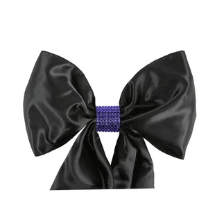 25 Dark Blue Rhinestone Bow Covers - 8 Row - wedding chair sash reusable - Picture 1 of 5