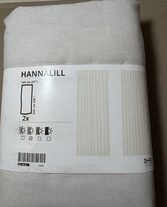 Ikea Hannalill Light Filtering/Dimming Light Beige Curtains Pair 145x250cm Drop - Picture 1 of 4