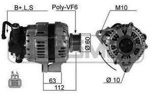 Alternator Kia Carens III Cee'D / Hyundai Elantra Tucson i30 Santa Fe - Picture 1 of 1