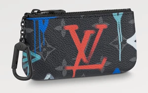 NWT LOUIS VUITTON Key Pouch Graffiti Black Monogram M81795 Special Edition RARE - Picture 1 of 11