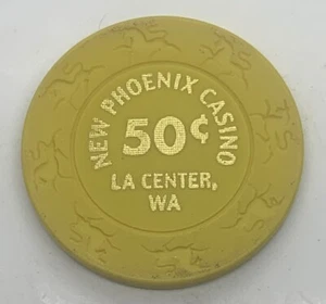 Nuevo Phoenix Casino $0.50 Chip La Center Washington Card Room Unicornio Molde Cerrado - Imagen 1 de 2