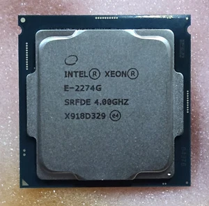 Intel Xeon E-2274G Quad Core 4.0GHz / 4.9GHz LGA1151 CPU SRFDE - Picture 1 of 1