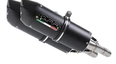 Ducati 848 1098 1198 GPR Exhaust Systems Furore Black Dual Slipon Mufflers New - Image 1 of 2