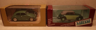 2 Volkswagens 1949 RIO Maggiolino and 1949 Vitesse Cabriolet 1:43; New in Boxes - Image 1 of 4