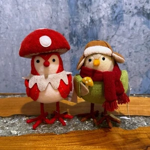 Target Wondershop 2024 Featherly Friends Navidad Pájaros CAPSTER Y BELLOTA Set Nuevo con Etiquetas - Imagen 1 de 3