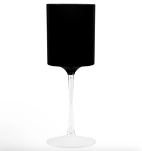 Party Bargains Plastic Wine Glasses Goblets Set of 18 Two Tone 9 Ounces New - Picture 1 of 4