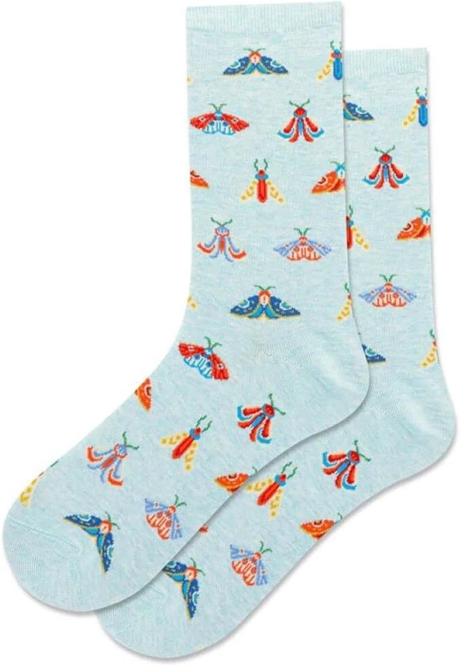 Hot Sox Women's Bugs Crew Socks 1 Pair, Mint Melange, Women's 9-11 Shoe - Image 1 of 1
