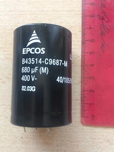 Condensatore 680UF 400V Snap in alluminio B43514-C9687M Mauf. Epcos £26,50 Z1184 - Foto 1 di 1