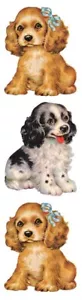 PEGATINA VIOLETA - SPANIELS - 2" x 8" (5cm x 20cm), Cocker Spaniel, Perros, Cachorro - Imagen 1 de 1