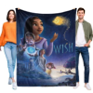 Wish Cartoon Throw Blanket For All Seasons Lightweight Super Soft Flannel - Picture 1 of 7
