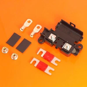 MTA Midi Car Inline Fuse Holder - 2 x 50 Amp ANL Mini Fuse Terminals Heat Shrink - Picture 1 of 5