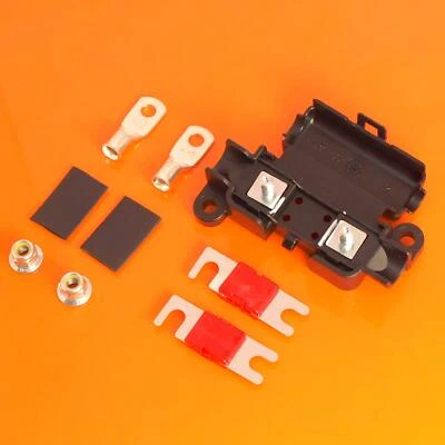 MTA Midi Car Inline Fuse Holder - 2 x 50 Amp ANL Mini Fuse Terminals Heat Shrink - Image 1 of 4