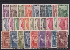 REUNION SERIE COMPLETE DE 29 TIMBRES NEUF* N° 125 à 148 Cote: 45€ - Foto 1 di 1