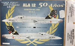 SERIES ESPAÑOLAS SE2972 1/72 EF.18A Ala 12 50 AÑOS - Imagen 1 de 5