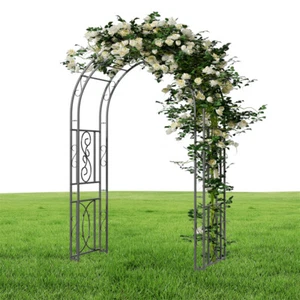 Rosenbogen XL Groß Rankhilfe Klettergerüst 240cm Metall Garten Pergola Torbogen - Bild 1 von 14