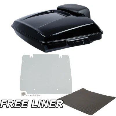 Razo Trunk Backrest Pad & Base Plate Fit For Harley Touring Electra Glide 14-25 - Image 1 of 4