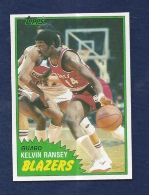 CENTERED RAZOR SHARP 1981 TOPPS BASKETBALL #88 KELVIN RANSEY .99 SHIP G424 - Image 1 of 2