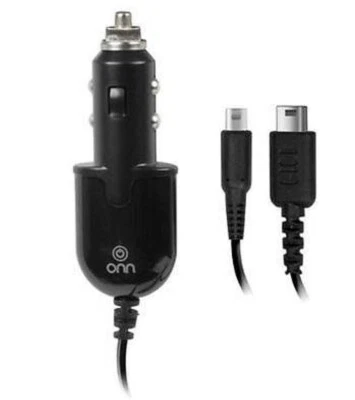 Onn Nintendo 2DS 3DS XL DSi Lite 5 Ft Car Charger Power Adapter - Black [B23] - Image 1 of 3