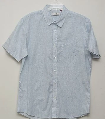 NWT SOVEREIGN CODE MENS CASUAL S / S BUTTON DOWN SHIRT WHITE BLUE PRINT XL $64 - Image 1 of 3