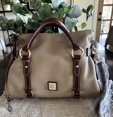 Bolsa satchel Dooney & Bourke florentina grande cruz alça de ombro destacável - Imagem 1 de 4
