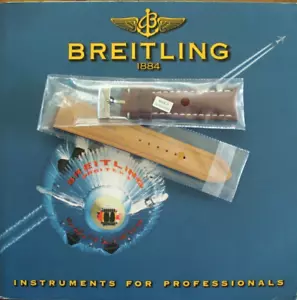 BREITLING 443X 24-20 MARRÓN DE LUJO LENGÜETA DE PANTORRILLA HEBILLA CORREA DE RELOJ CORREA DE RELOJ - Imagen 1 de 14