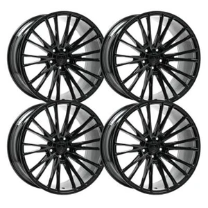 (Set-4) Axe CF2 22x9 5x120 35mm Gloss Black Wheels Rims 22 Inch - Picture 1 of 12