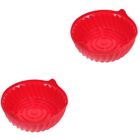  2 Pack Round Pan Oven Tray Handle Design Silicone Mat Liner