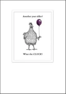 Tarjeta de cumpleaños divertida Old Chicken - What The Cluck tarjeta de felicitación hilarante - Imagen 1 de 2