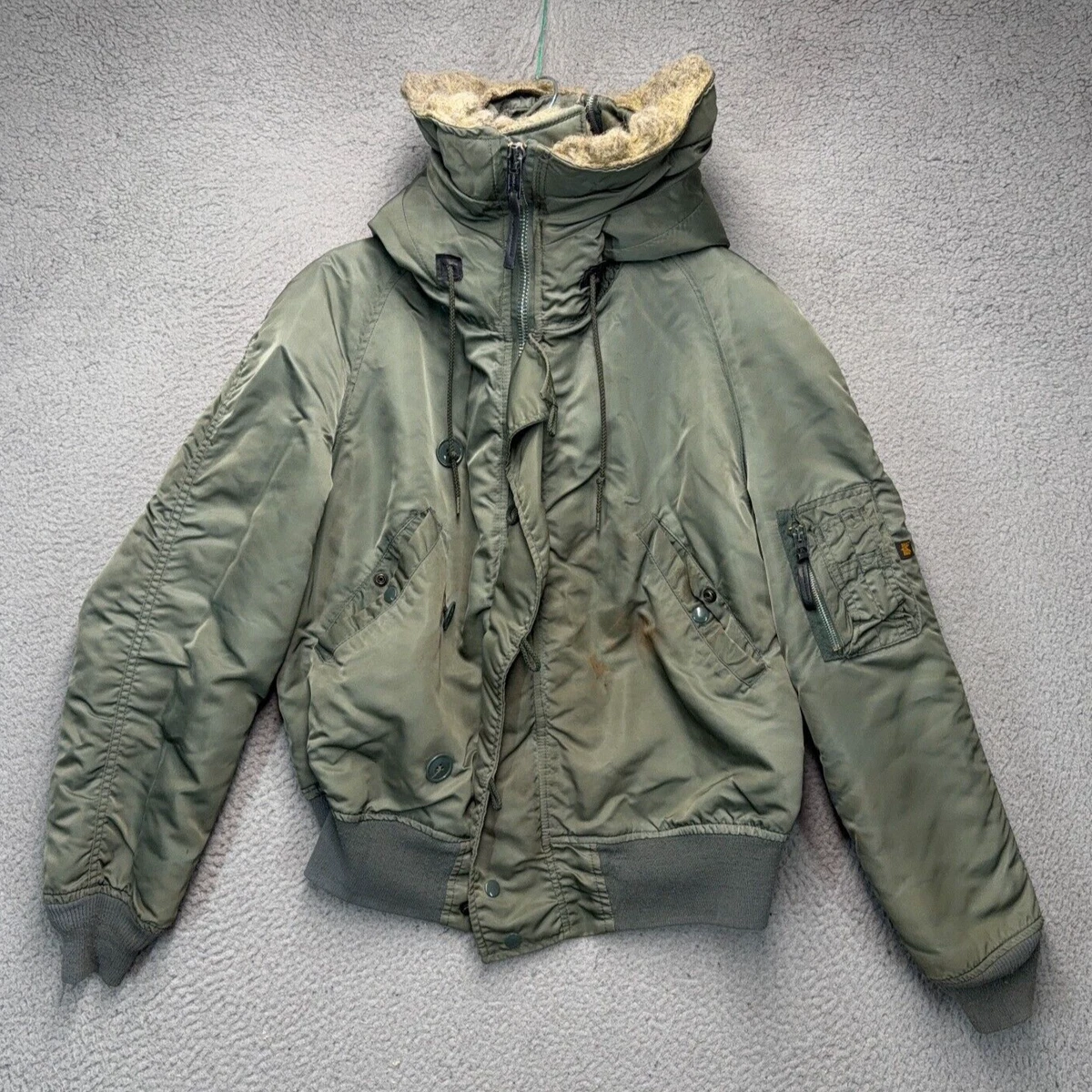 alpha × green label attached hood n2b S alpha × green label attached hood n2b S